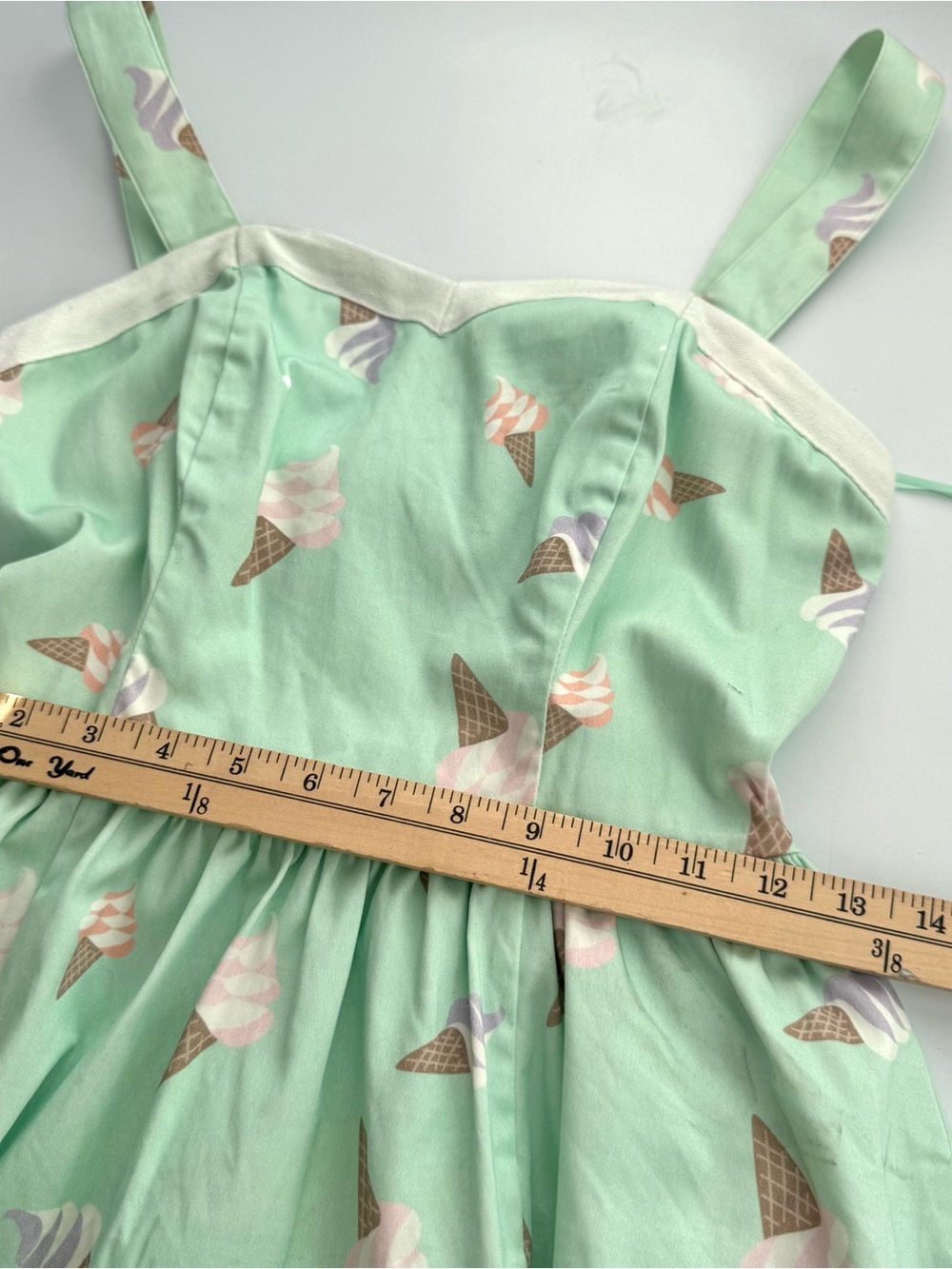 Bea & Dot ModCloth Sweetest Treat Ice Cream Cone Dress S Mint Green Pinup Retro - Picture 12 of 14